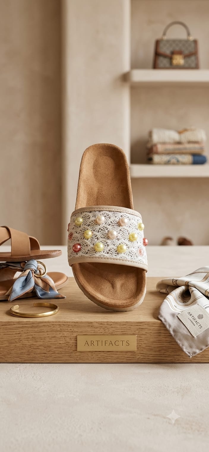 [DRAFT — set price] Artifacts Pearl Lace Slide