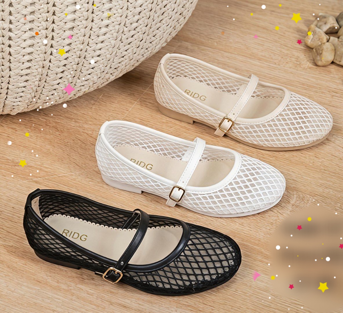 [DRAFT — set price] Ridg Mesh Mary-Jane Flat