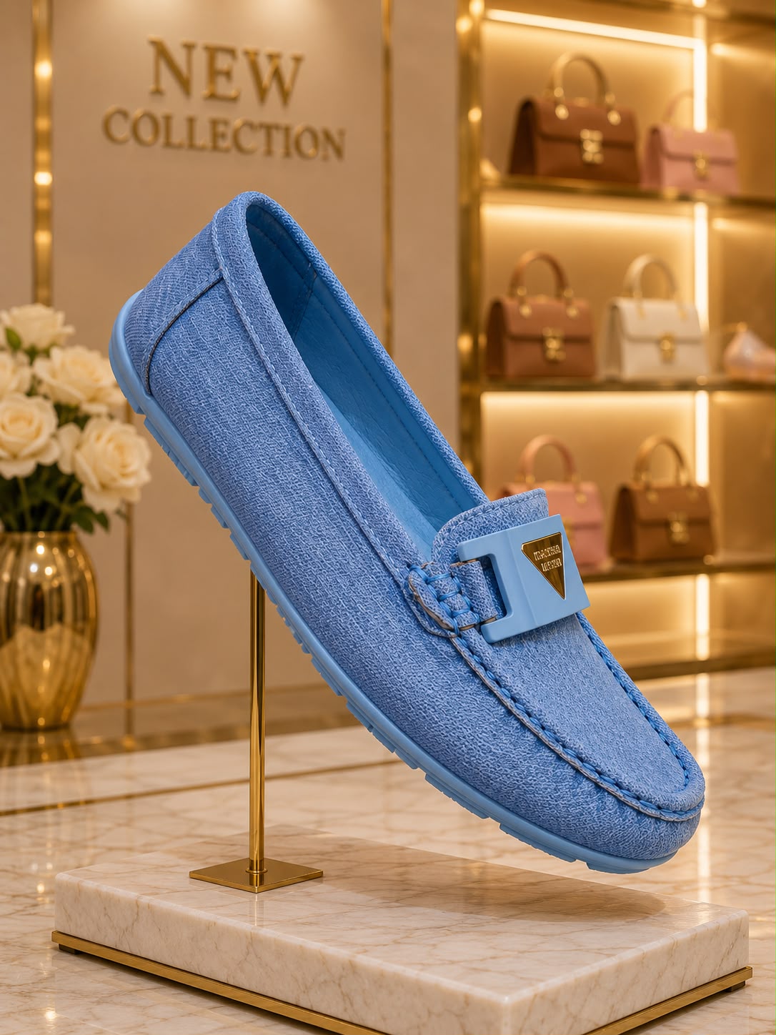 Denim Weave Loafer (Sky Blue)