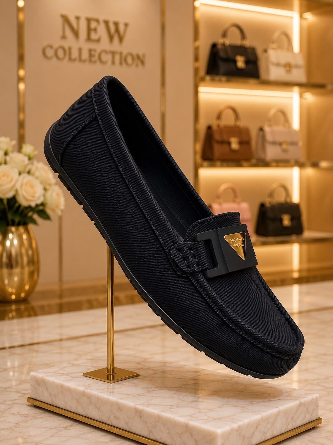 Denim Weave Loafer (Black)