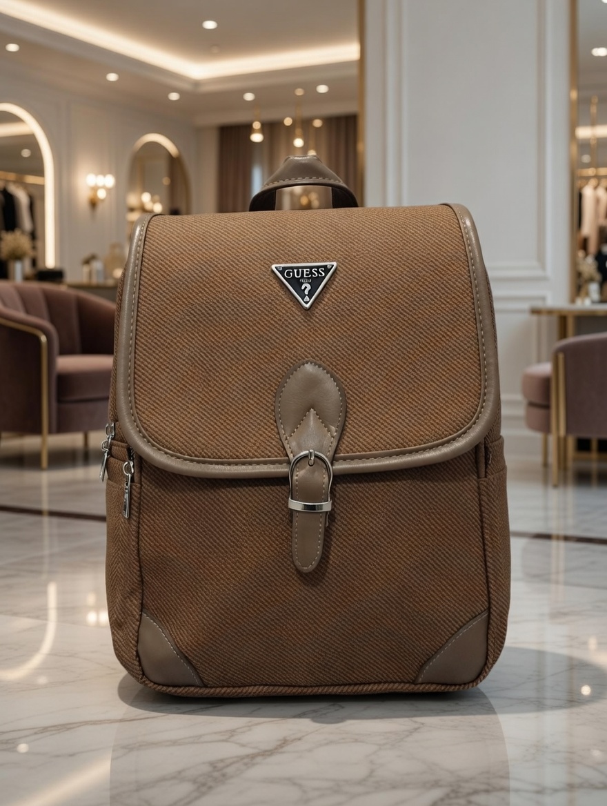GUESS Camel Tweed Backpack