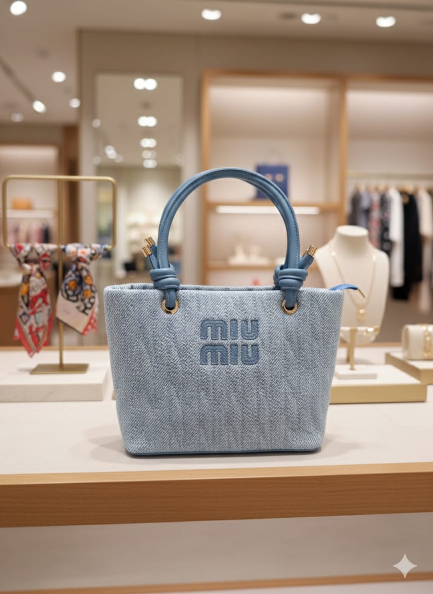 Miu Miu Denim Mini Tote