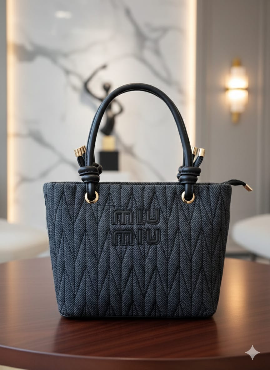 Miu Miu Dark Denim Mini Tote
